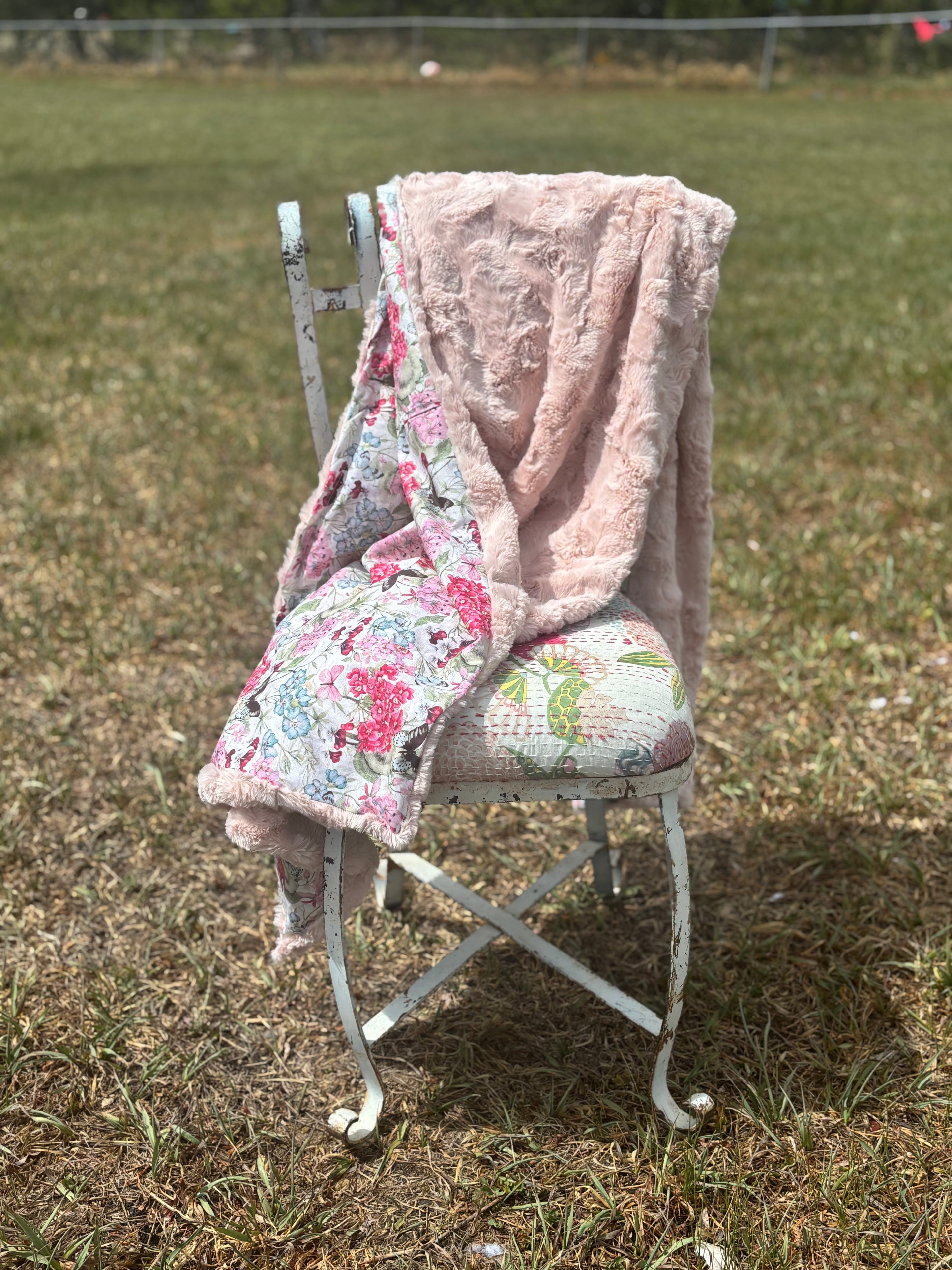 Blush Blossom Blanket